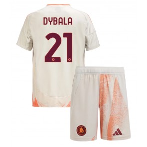 Billiga AS Roma Paulo Dybala #21 Bortatröja Barn 2024-25 Kortärmad (+ Korta byxor)